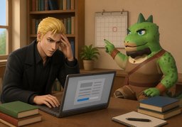 ¿Me puedes dar una prórroga?のイラスト