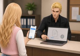 ¿Pueden enviar ~ en PDF?のイラスト