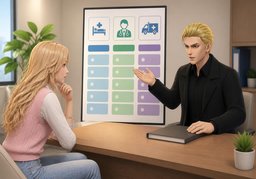 ¿Qué ~ tiene el seguro?のイラスト