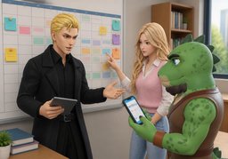 ¿Cuándo se reúnen?のイラスト