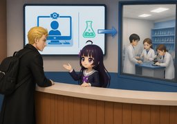 ¿~ es presencial o en línea?のイラスト