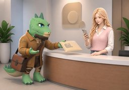 Quedo a su disposición.のイラスト