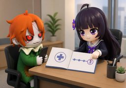 ¿Tengo ~ con este trabajo?のイラスト