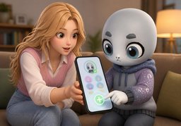 ¿Me agregas ~?のイラスト