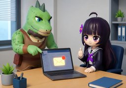 Me notifican ~.のイラスト