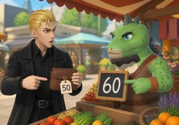 Le prix est ~ ?のイラスト
