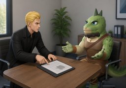 Je veux qu'on règle ~ à l'amiable.のイラスト