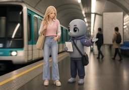 Combien de temps mettez-vous pour aller au ~ ?のイラスト