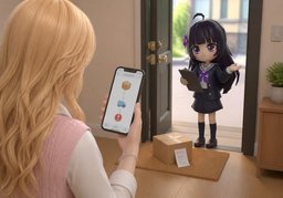 Mon ~ est retardé.のイラスト