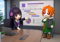 Je travaillerai ~.のイラスト