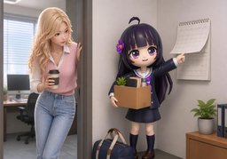 Je serai de retour le ~.のイラスト