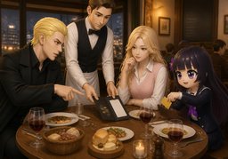 Nous réglons ~.のイラスト