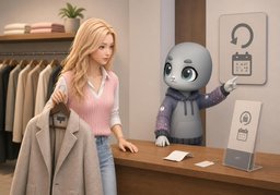 Proposez-vous un service de ~ ?のイラスト