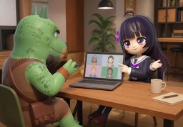 La réunion sera-t-elle en ~ ?のイラスト