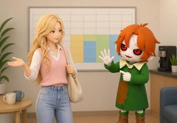Je suis disponible jusqu'à ~.のイラスト