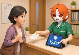 À quelle heure dois-je arriver ?のイラスト