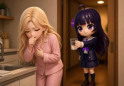 Je tousse.のイラスト