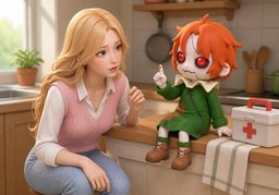 Je saigne du ~.のイラスト