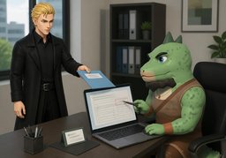 Veuillez établir la facture au nom de ~.のイラスト