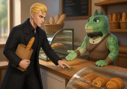 Gardez ~, merci.のイラスト