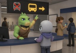 Il y a des perturbations sur la ligne ~.のイラスト