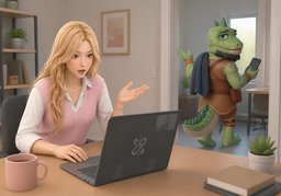 Je me suis déconnecté.のイラスト