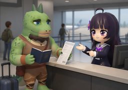 Quels ~ dois-je présenter à l'arrivée ?のイラスト