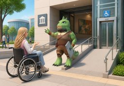 ~ est-il accessible aux ~ ?のイラスト