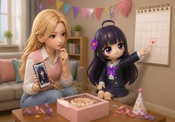 Quand est l'anniversaire de ~ ?のイラスト
