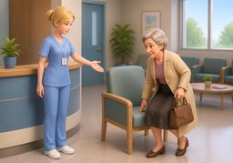 Installez-vous ici, s'il vous plaît.のイラスト