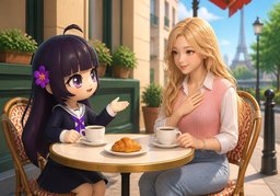 Je vais bien, merci.のイラスト