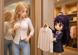 ~ est trop petite.のイラスト