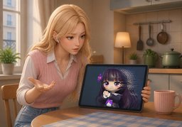 ~ est intermittent.のイラスト