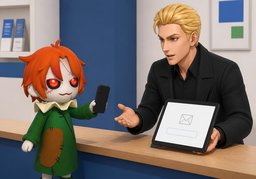 Puis-je recevoir mes factures par ~ ?のイラスト