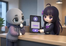 Puis-je suspendre ~ ?のイラスト