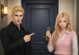 ~ est fermée.のイラスト