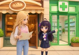 C'est à côté de ~.のイラスト