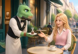 Tenez, c'est pour vous.のイラスト