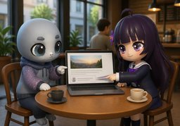 Puis-je publier ~ sur ~ ?のイラスト