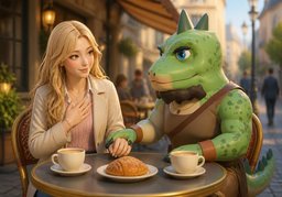 J'aime passer ~ avec vous.のイラスト