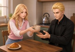 Oui, volontiers.のイラスト