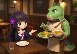 Avez-vous des plats ~ ?のイラスト