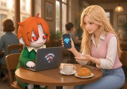 La connexion est sur ~.のイラスト