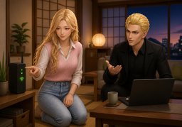 Le modem s'allume.のイラスト