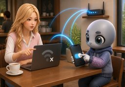 Le Wi-Fi est désactivé.のイラスト