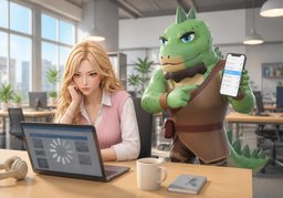 Le Wi-Fi est lent sur ~.のイラスト