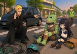 Il y a ~ personnes blessées.のイラスト