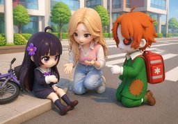 La personne est ~ blessée.のイラスト