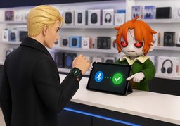 Est-ce que ~ est compatible avec ~ ?のイラスト