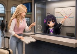 Ce train va-t-il jusqu'à ~ ?のイラスト